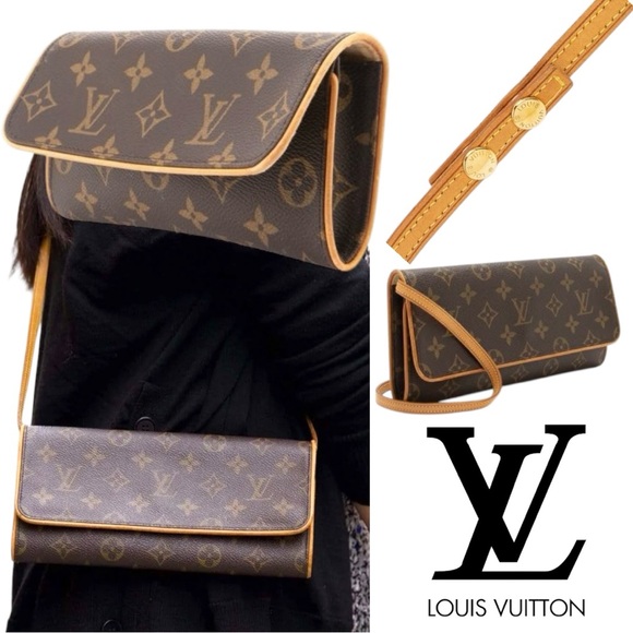 Louis Vuitton Vintage Monogram Canvas Pochette Twin GM Shoulder Bag - Picture 17 of 17